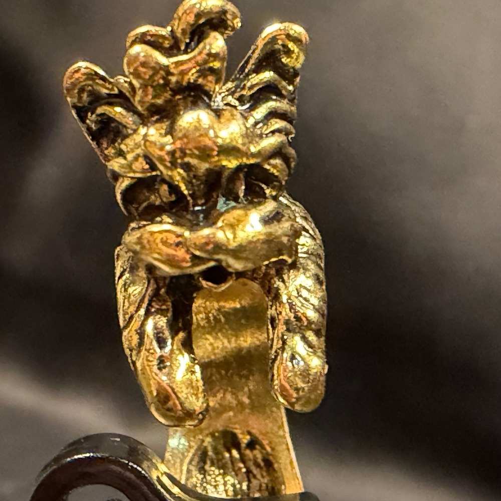 Vintage Yorkshire Terrier Yorkie Wrap Ring Gold Brass Tone Animal Jewelry 6.25